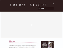 Tablet Screenshot of lulusrescue.org